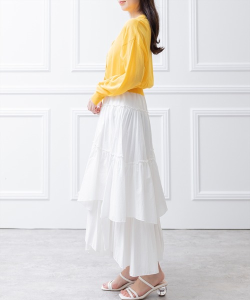 clear（クリア）の「×ランダムティアードスカート（スカート・レディース・ライトグリーン/ホワイト/ブラック/ベージュ/ブラウン・F）」の14枚目の写真