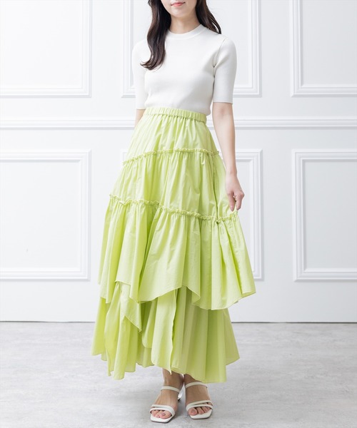 clear（クリア）の「×ランダムティアードスカート（スカート・レディース・ライトグリーン/ホワイト/ブラック/ベージュ/ブラウン・F）」の22枚目の写真