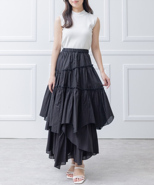 clear（クリア）の「×ランダムティアードスカート（スカート・レディース・ライトグリーン/ホワイト/ブラック/ベージュ/ブラウン・F）」の16枚目の写真