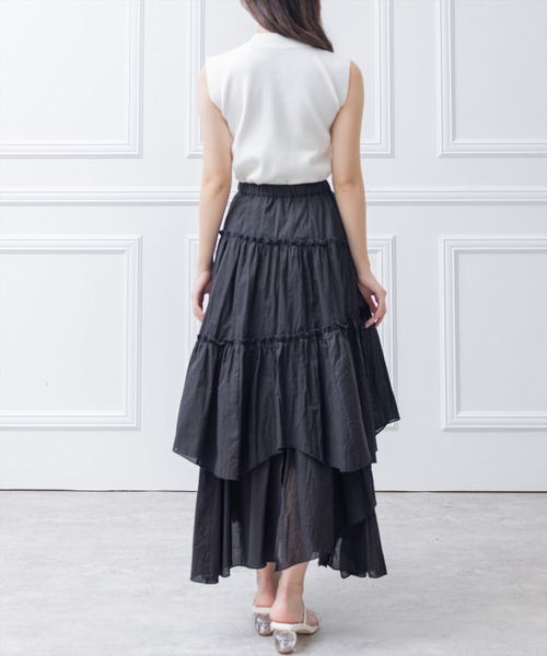 clear（クリア）の「×ランダムティアードスカート（スカート・レディース・ライトグリーン/ホワイト/ブラック/ベージュ/ブラウン・F）」の20枚目の写真