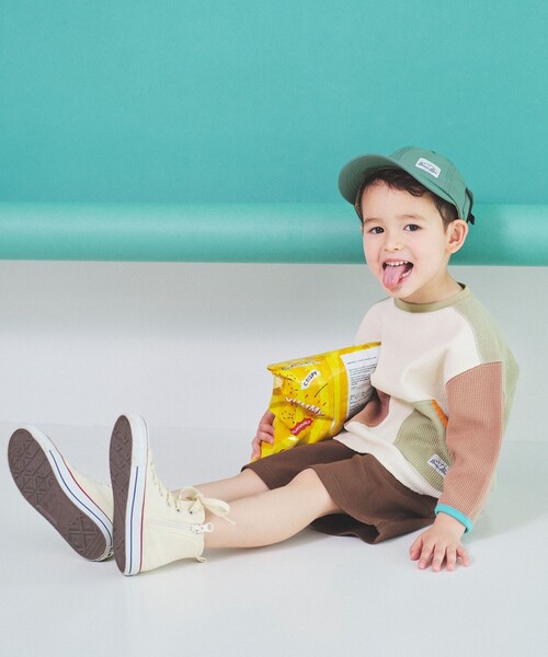 BEAMS mini（ビームスミニ）の「BEAMS mini / リップル スマイル ショーツ 23SS（90～130cm）（その他パンツ・キッズ・オレンジ/ブラウン/ライトグレー・90/100/110/120/130）」の6枚目の写真