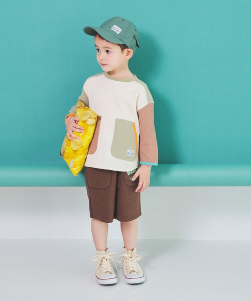 BEAMS mini（ビームスミニ）の「BEAMS mini / リップル スマイル ショーツ 23SS（90～130cm）（その他パンツ・キッズ・オレンジ/ブラウン/ライトグレー・90/100/110/120/130）」の7枚目の写真