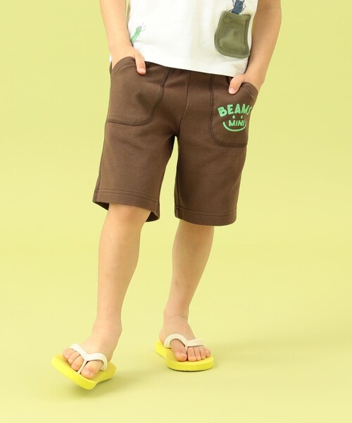 BEAMS mini（ビームスミニ）の「BEAMS mini / リップル スマイル ショーツ 23SS（90～130cm）（その他パンツ・キッズ・オレンジ/ブラウン/ライトグレー・90/100/110/120/130）」の8枚目の写真