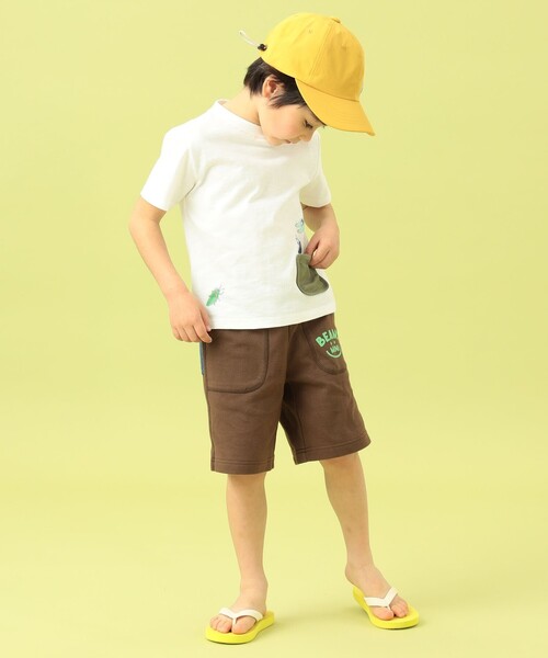 BEAMS mini（ビームスミニ）の「BEAMS mini / リップル スマイル ショーツ 23SS（90～130cm）（その他パンツ・キッズ・オレンジ/ブラウン/ライトグレー・90/100/110/120/130）」の10枚目の写真