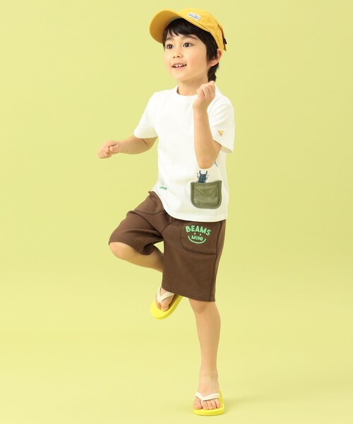 BEAMS mini（ビームスミニ）の「BEAMS mini / リップル スマイル ショーツ 23SS（90～130cm）（その他パンツ・キッズ・オレンジ/ブラウン/ライトグレー・90/100/110/120/130）」の11枚目の写真