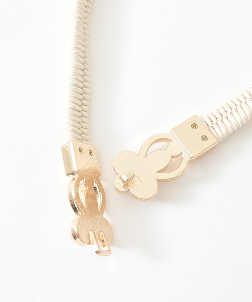 Honeys（ハニーズ）の「パール付ゴムベルト（ベルト・レディース・アイボリー/ブラック・FREE）」の17枚目の写真