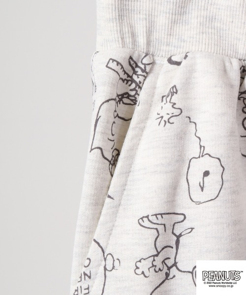 PEANUTS（ピーナッツ）の「PEANUTS スヌーピー ミニ裏毛 総柄 スウェット ハーフパンツ（スウェットパンツ・レディース・オートミール/ラベンダー/チャコール・M/L/LL）」の6枚目の写真