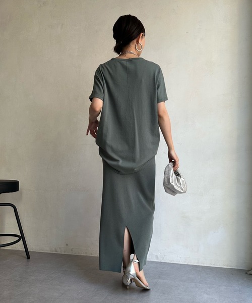 DouDou（ドゥドゥ）の「バックスリットニットスカート（スカート・レディース・ホワイト/ベージュ/グリーン/ネイビー・FREE）」の20枚目の写真