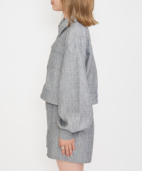 SPIRALGIRL（スパイラルガール）の「リネンライクワークジャケット（その他アウター・レディース・グレー/グリーン/ホワイト・FREE）」の18枚目の写真