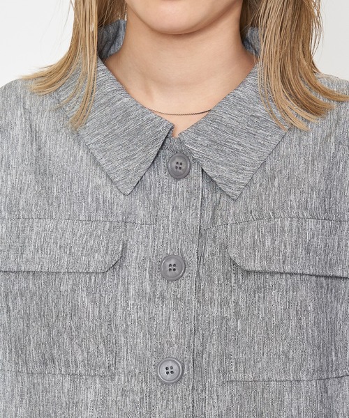 SPIRALGIRL（スパイラルガール）の「リネンライクワークジャケット（その他アウター・レディース・グレー/グリーン/ホワイト・FREE）」の20枚目の写真