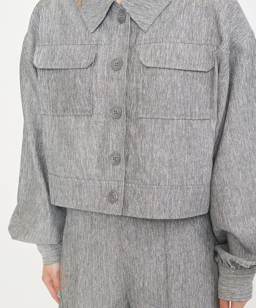 SPIRALGIRL（スパイラルガール）の「リネンライクワークジャケット（その他アウター・レディース・グレー/グリーン/ホワイト・FREE）」の22枚目の写真