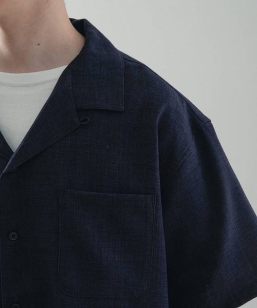 ITEMS URBANRESEARCH（アイテムズ アーバンリサーチ）の「ポリツイル 半袖オープンカラーシャツ（シャツ/ブラウス・メンズ・ベージュ/ネイビー/チャコールグレー・MEDIUM/LARGE）」の13枚目の写真