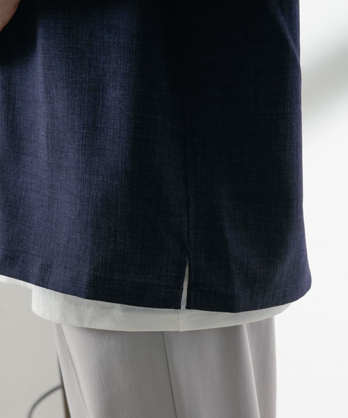 ITEMS URBANRESEARCH（アイテムズ アーバンリサーチ）の「ポリツイル 半袖オープンカラーシャツ（シャツ/ブラウス・メンズ・ベージュ/ネイビー/チャコールグレー・MEDIUM/LARGE）」の15枚目の写真