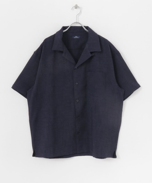 ITEMS URBANRESEARCH（アイテムズ アーバンリサーチ）の「ポリツイル 半袖オープンカラーシャツ（シャツ/ブラウス・メンズ・ベージュ/ネイビー/チャコールグレー・MEDIUM/LARGE）」の18枚目の写真