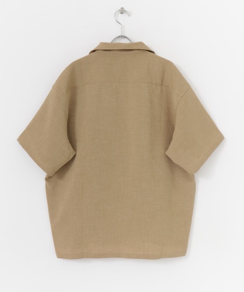 ITEMS URBANRESEARCH（アイテムズ アーバンリサーチ）の「ポリツイル 半袖オープンカラーシャツ（シャツ/ブラウス・メンズ・ベージュ/ネイビー/チャコールグレー・MEDIUM/LARGE）」の20枚目の写真