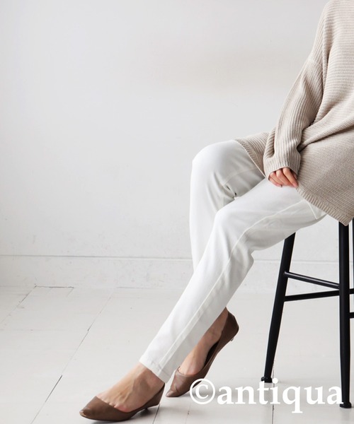 antiqua（アンティカ）の「サルエルラインスキニーパンツ（その他パンツ・レディース・ブラック/チャコールグレー/カーキ/ネイビー/オフホワイト・L/XS/S/XL/M）」の7枚目の写真