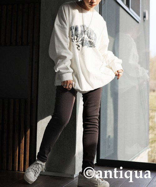 antiqua（アンティカ）の「サルエルラインスキニーパンツ（その他パンツ・レディース・ブラック/チャコールグレー/カーキ/ネイビー/オフホワイト・L/XS/S/XL/M）」の20枚目の写真