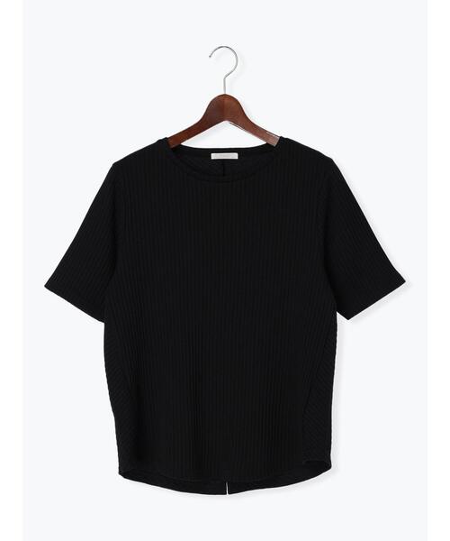 Te chichi(テチチ)の「針抜きリブ後ろスリット5分袖プルオーバー(Tシャツ/カットソー・レディース・グリーン/ブラック/オフホワイト・フリ-)」の15枚目の写真