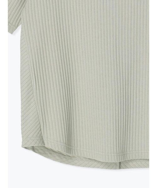 Te chichi(テチチ)の「針抜きリブ後ろスリット5分袖プルオーバー(Tシャツ/カットソー・レディース・グリーン/ブラック/オフホワイト・フリ-)」の21枚目の写真