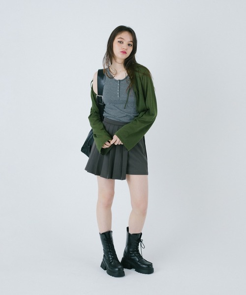 TINA:JOJUN(ティーナジョジュン)の「シアー リボンカーディガン TINA:JOJUN(カーディガン/ボレロ・レディース・アイボリー/カーキ/スモークピンク・M)」の11枚目の写真