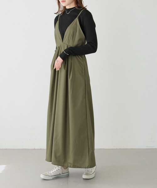 HER CLOSET（ハークローゼット）の「 【HER CLOSET】WEB限定バックリボンキャミワンピース WEB LIMITED BACK RIBBON CAMI DRESS（ワンピース・レディース・ブラック/ブラウン/カーキ・M）」の22枚目の写真
