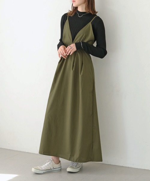 HER CLOSET（ハークローゼット）の「 【HER CLOSET】WEB限定バックリボンキャミワンピース WEB LIMITED BACK RIBBON CAMI DRESS（ワンピース・レディース・ブラック/ブラウン/カーキ・M）」の19枚目の写真