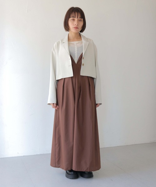 HER CLOSET（ハークローゼット）の「 【HER CLOSET】WEB限定バックリボンキャミワンピース WEB LIMITED BACK RIBBON CAMI DRESS（ワンピース・レディース・ブラック/ブラウン/カーキ・M）」の21枚目の写真