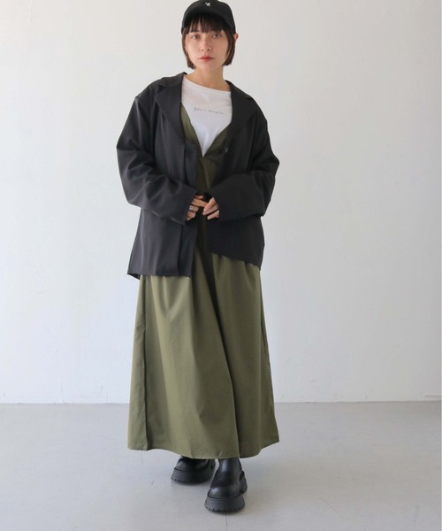 HER CLOSET（ハークローゼット）の「 【HER CLOSET】WEB限定バックリボンキャミワンピース WEB LIMITED BACK RIBBON CAMI DRESS（ワンピース・レディース・ブラック/ブラウン/カーキ・M）」の18枚目の写真