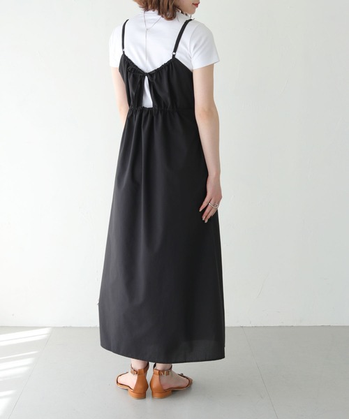 HER CLOSET（ハークローゼット）の「 【HER CLOSET】WEB限定バックリボンキャミワンピース WEB LIMITED BACK RIBBON CAMI DRESS（ワンピース・レディース・ブラック/ブラウン/カーキ・M）」の8枚目の写真