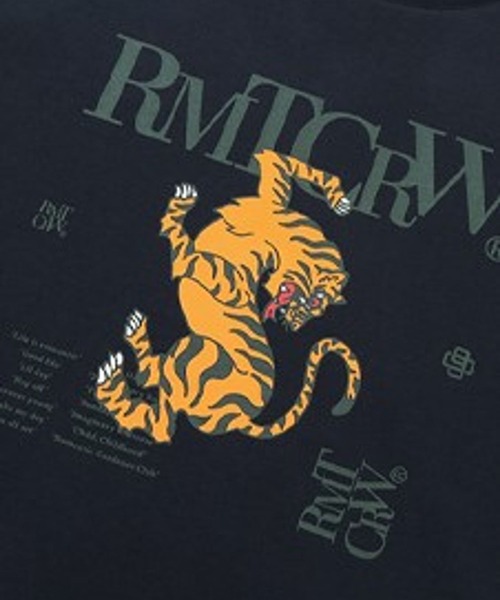 ROMANTIC CROWN(ロマンティッククラウン)の「【UNISEX】ROMANTIC CROWN/タイガーTEE 2194787(Tシャツ/カットソー・レディース・ライトグレー/ネイビー系/チャコール・MEDIUM/LARGE)」の19枚目の写真