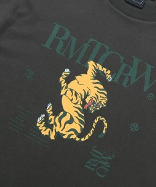 ROMANTIC CROWN(ロマンティッククラウン)の「【UNISEX】ROMANTIC CROWN/タイガーTEE 2194787(Tシャツ/カットソー・レディース・ライトグレー/ネイビー系/チャコール・MEDIUM/LARGE)」の13枚目の写真
