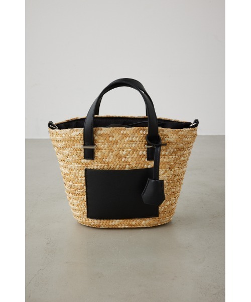 AZUL by moussy(アズールバイマウジー)の「FRONT POCKET BUCKET TOTE BAG/フロントポケットバケットトートバッグ(ショルダーバッグ・レディース・ブラック/キャメル・FREE)」の9枚目の写真