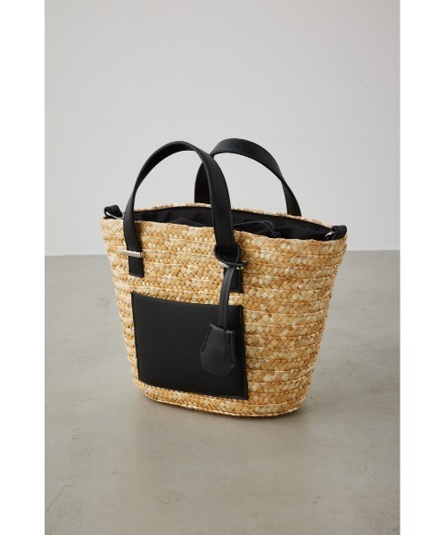 AZUL by moussy(アズールバイマウジー)の「FRONT POCKET BUCKET TOTE BAG/フロントポケットバケットトートバッグ(ショルダーバッグ・レディース・ブラック/キャメル・FREE)」の10枚目の写真