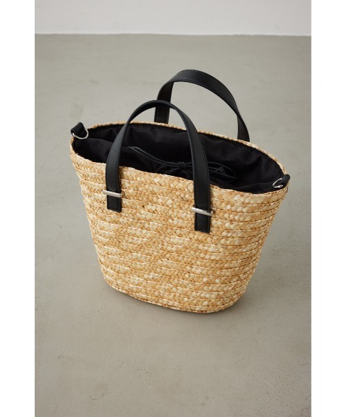AZUL by moussy(アズールバイマウジー)の「FRONT POCKET BUCKET TOTE BAG/フロントポケットバケットトートバッグ(ショルダーバッグ・レディース・ブラック/キャメル・FREE)」の12枚目の写真