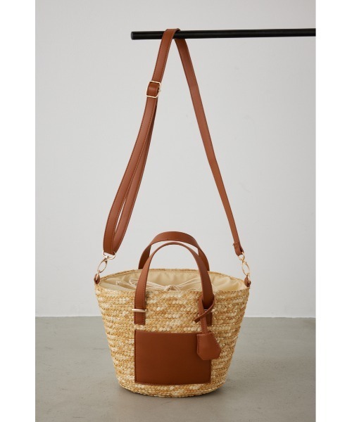 AZUL by moussy(アズールバイマウジー)の「FRONT POCKET BUCKET TOTE BAG/フロントポケットバケットトートバッグ(ショルダーバッグ・レディース・ブラック/キャメル・FREE)」の20枚目の写真