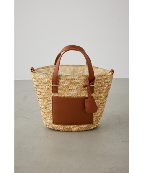 AZUL by moussy(アズールバイマウジー)の「FRONT POCKET BUCKET TOTE BAG/フロントポケットバケットトートバッグ(ショルダーバッグ・レディース・ブラック/キャメル・FREE)」の21枚目の写真
