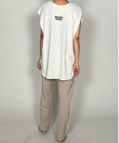 CHIGNON（シニヨン）の「CHIGNON フォトフレンチスリーブTシャツ（Tシャツ/カットソー・レディース・ライトカーキ/ホワイト/チャコールグレー・FREE）」の12枚目の写真