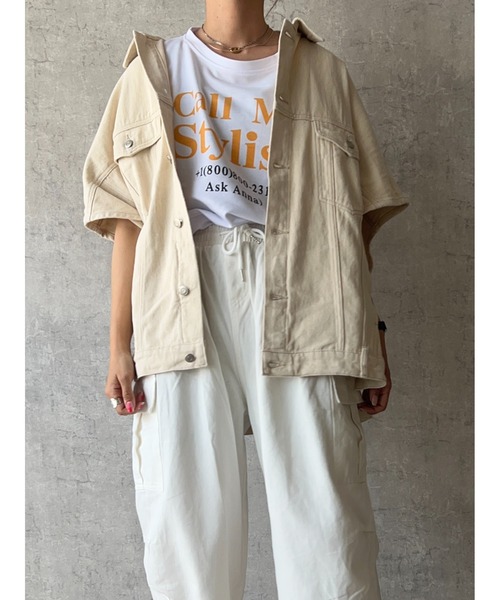 owndaily（オンデイリー）の「クロップド丈ロゴタンクトップ（Tシャツ/カットソー・レディース・ホワイト/イエロー・FREE）」の12枚目の写真