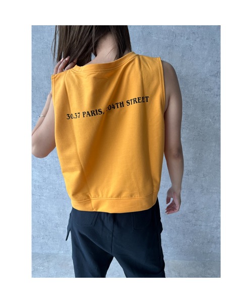 owndaily（オンデイリー）の「クロップド丈ロゴタンクトップ（Tシャツ/カットソー・レディース・ホワイト/イエロー・FREE）」の9枚目の写真