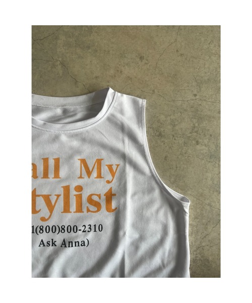 owndaily（オンデイリー）の「クロップド丈ロゴタンクトップ（Tシャツ/カットソー・レディース・ホワイト/イエロー・FREE）」の20枚目の写真