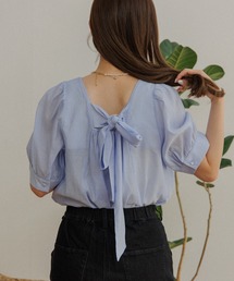 flower | リボンパフハーフブラウス(シャツ/ブラウス)