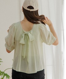 flower | リボンパフハーフブラウス(シャツ/ブラウス)