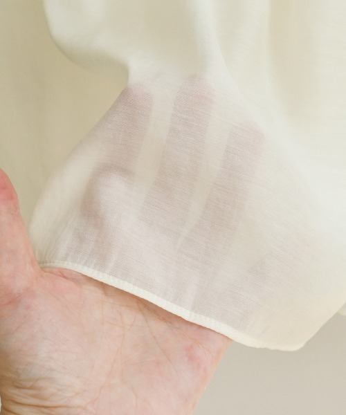 flower（フラワー）の「リボンパフハーフブラウス（シャツ/ブラウス・レディース・アイボリー/ブラウン/ブルー/グリーン・FREE）」の19枚目の写真