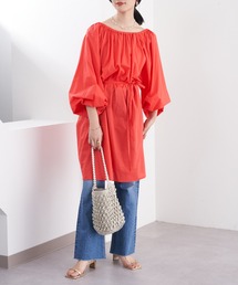 ギャザーチュニックワンピース