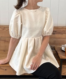 KOBE LETTUCE | ジャガードタックペプラムブラウス(シャツ/ブラウス)