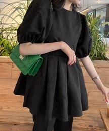 KOBE LETTUCE | ジャガードタックペプラムブラウス(シャツ/ブラウス)