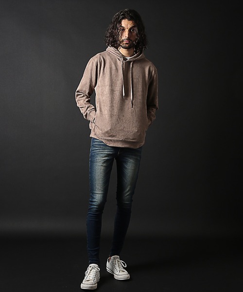 RATTLE TRAP(ラトルトラップ)の「ストレッチフェイクスウェードポンチパーカー(パーカー・メンズ・ホワイト/ベージュ/ブルー・LL/L/M)」の17枚目の写真