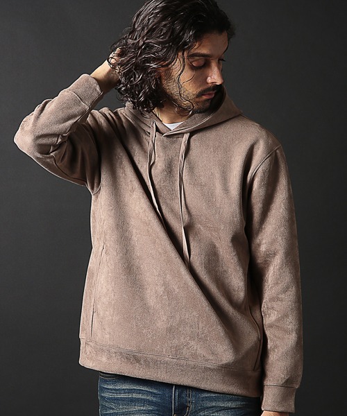 RATTLE TRAP(ラトルトラップ)の「ストレッチフェイクスウェードポンチパーカー(パーカー・メンズ・ホワイト/ベージュ/ブルー・LL/L/M)」の8枚目の写真