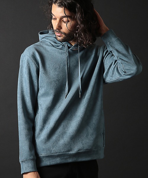 RATTLE TRAP(ラトルトラップ)の「ストレッチフェイクスウェードポンチパーカー(パーカー・メンズ・ホワイト/ベージュ/ブルー・LL/L/M)」の9枚目の写真