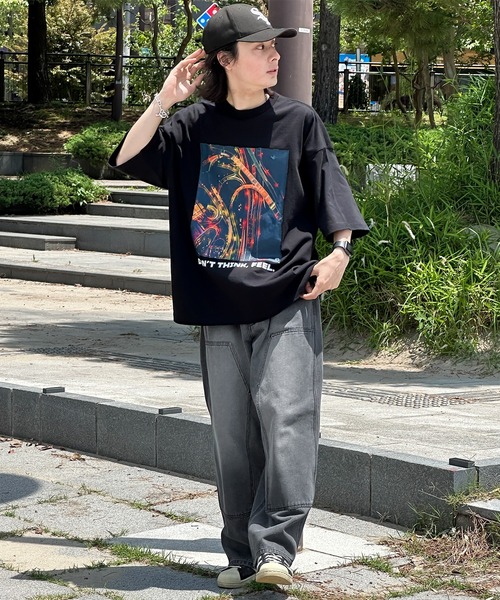 kutir（クティール）の「ダブルニーワイドデニムパンツ（デニムパンツ・メンズ・グレー/ブラック・SMALL/MEDIUM/LARGE）」の6枚目の写真